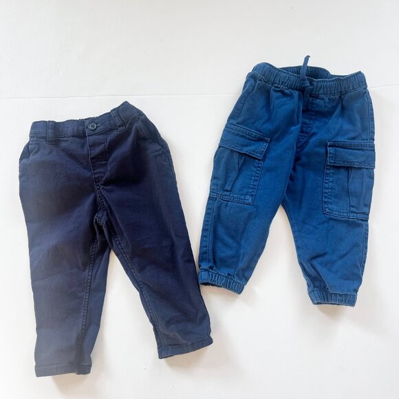 H&M 8 Piece Baby Pants Bundle Grey/Green/Blue, 12 months - Picture 6 of 13